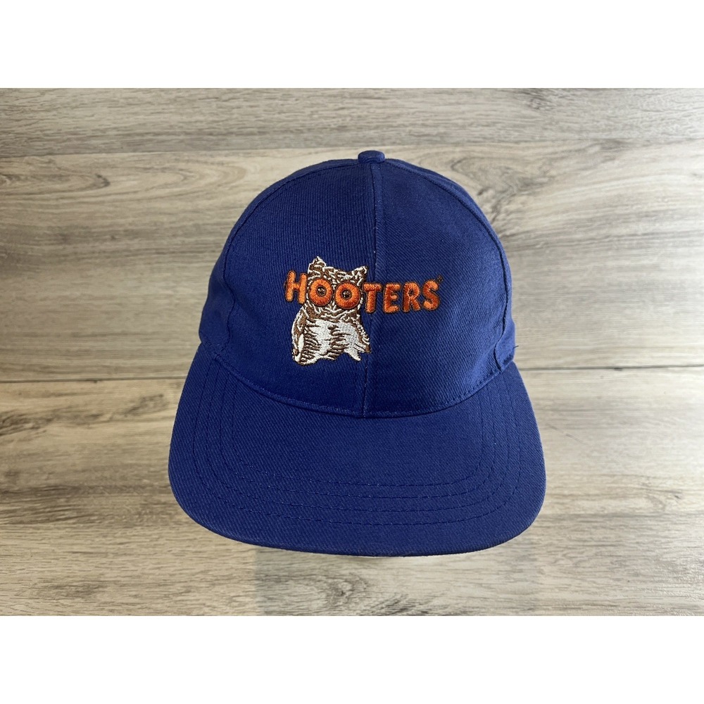 Vintage Hooters Hat Strapback Embroidered Owl Logo Blue Orange Spell‎ Out Cap